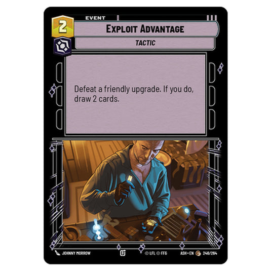 Exploit Advantage card from the Star Wars Unlimited set Ashes of the Empire