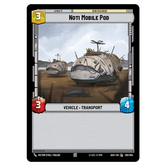 Noti Mobile Pod card from the Star Wars Unlimited set Ashes of the Empire