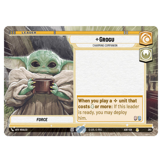 Grogu card from the Star Wars Unlimited set Ashes of the Empire