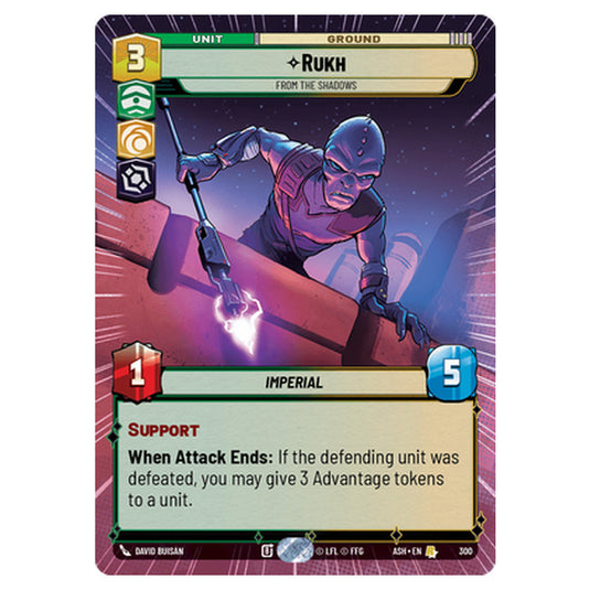 Rukh card from the Star Wars Unlimited set Ashes of the Empire