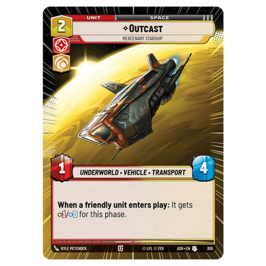 Outcast card from the Star Wars Unlimited set Ashes of the Empire