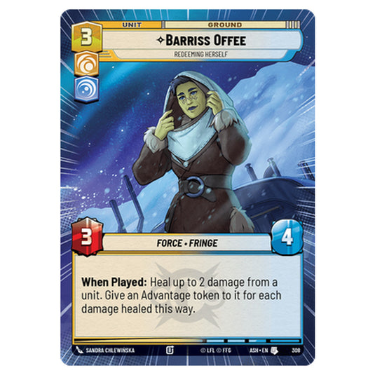 Barriss Offee card from the Star Wars Unlimited set Ashes of the Empire