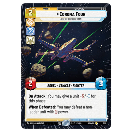 Corona Four card from the Star Wars Unlimited set Ashes of the Empire