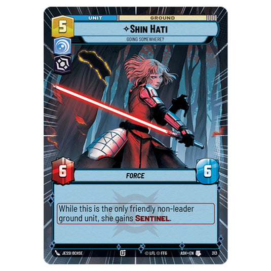 Shin Hati card from the Star Wars Unlimited set Ashes of the Empire