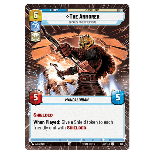 The Armorer card from the Star Wars Unlimited set Ashes of the Empire
