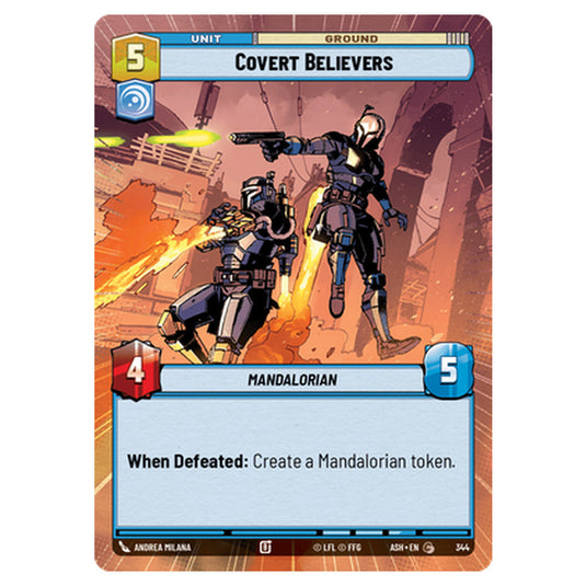 Covert Believers card from the Star Wars Unlimited set Ashes of the Empire