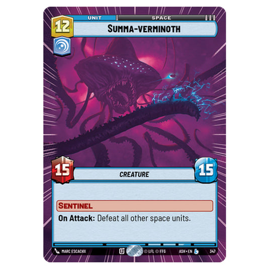 Summa-verminoth card from the Star Wars Unlimited set Ashes of the Empire