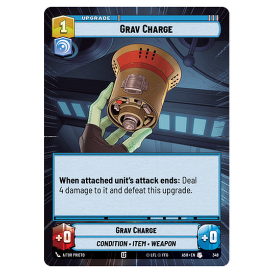 Grav Charge card from the Star Wars Unlimited set Ashes of the Empire