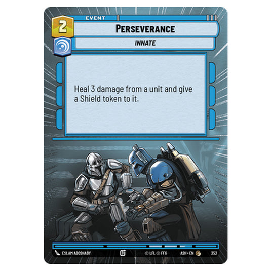 Perseverance card from the Star Wars Unlimited set Ashes of the Empire