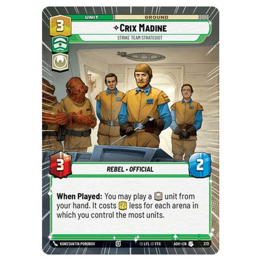 Crix Madine card from the Star Wars Unlimited set Ashes of the Empire
