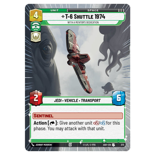 T-6 Shuttle 1974 card from the Star Wars Unlimited set Ashes of the Empire