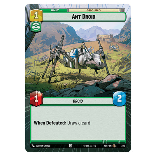 Ant Droid card from the Star Wars Unlimited set Ashes of the Empire