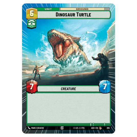 Dinosaur Turtle card from the Star Wars Unlimited set Ashes of the Empire