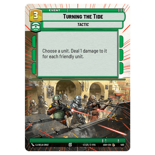 Turning the Tide card from the Star Wars Unlimited set Ashes of the Empire