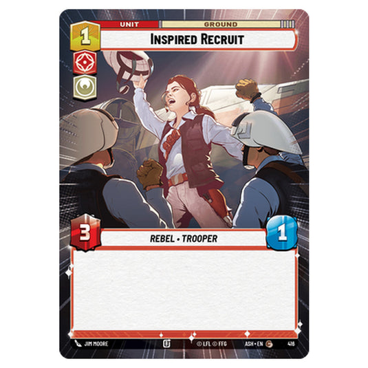 Inspired Recruit card from the Star Wars Unlimited set Ashes of the Empire