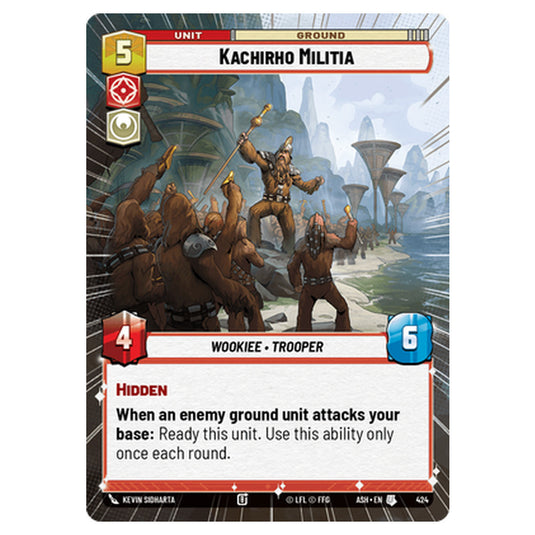 Kachirho Militia card from the Star Wars Unlimited set Ashes of the Empire