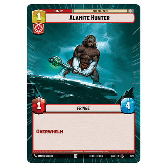 Alamite Hunter card from the Star Wars Unlimited set Ashes of the Empire