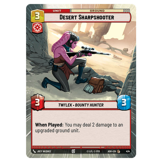Desert Sharpshooter card from the Star Wars Unlimited set Ashes of the Empire