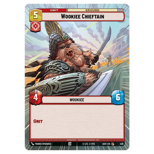 Wookiee Chieftain card from the Star Wars Unlimited set Ashes of the Empire