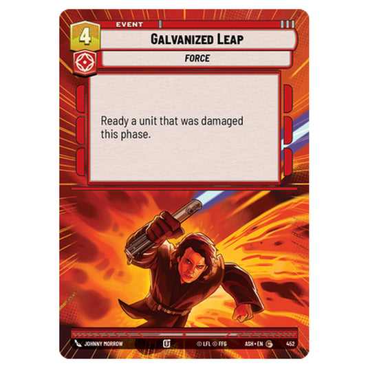 Galvanized Leap card from the Star Wars Unlimited set Ashes of the Empire