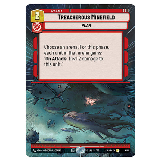 Treacherous Minefield card from the Star Wars Unlimited set Ashes of the Empire
