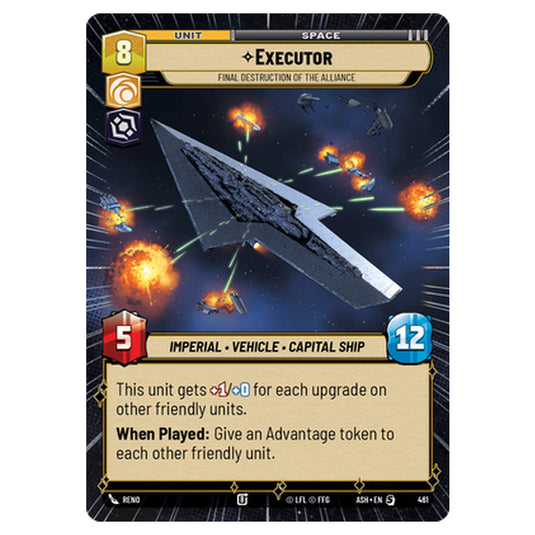 Executor card from the Star Wars Unlimited set Ashes of the Empire