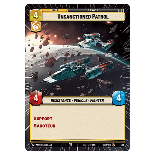Unsanctioned Patrol card from the Star Wars Unlimited set Ashes of the Empire