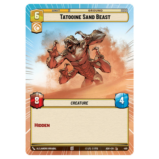 Tatooine Sand Beast card from the Star Wars Unlimited set Ashes of the Empire