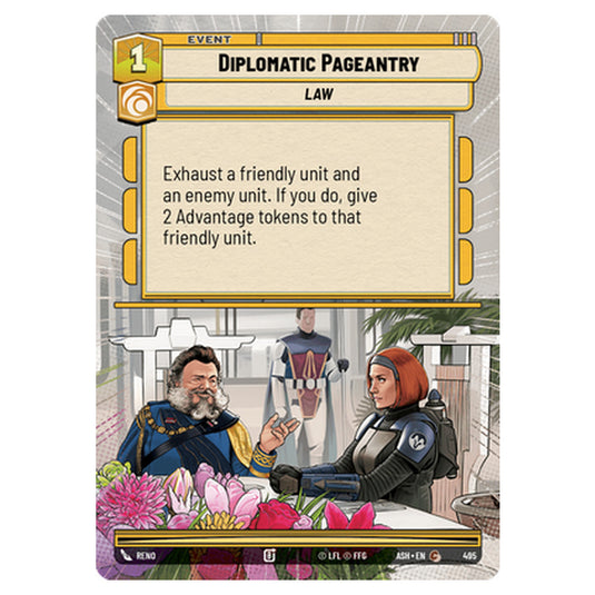 Diplomatic Pageantry card from the Star Wars Unlimited set Ashes of the Empire