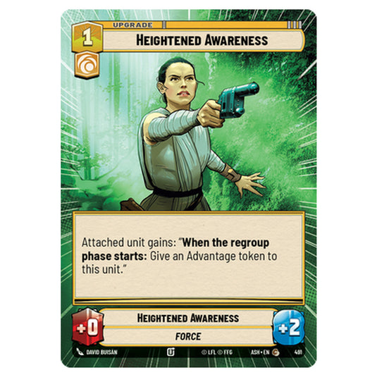 Heightened Awareness card from the Star Wars Unlimited set Ashes of the Empire