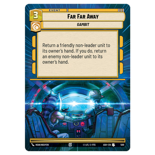 Far Far Away card from the Star Wars Unlimited set Ashes of the Empire