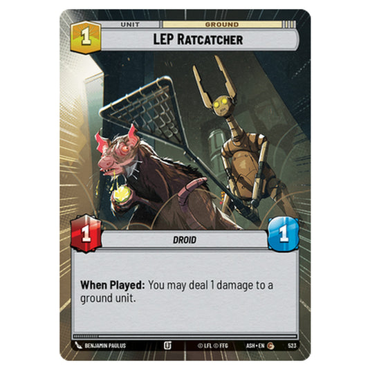 LEP Ratcatcher card from the Star Wars Unlimited set Ashes of the Empire