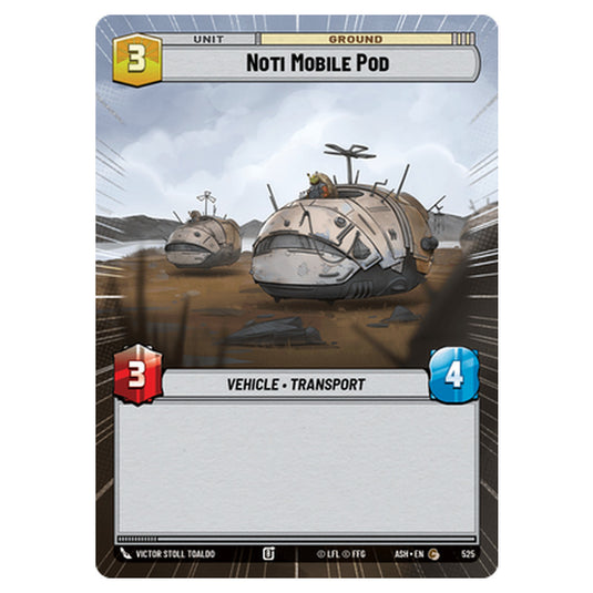Noti Mobile Pod card from the Star Wars Unlimited set Ashes of the Empire