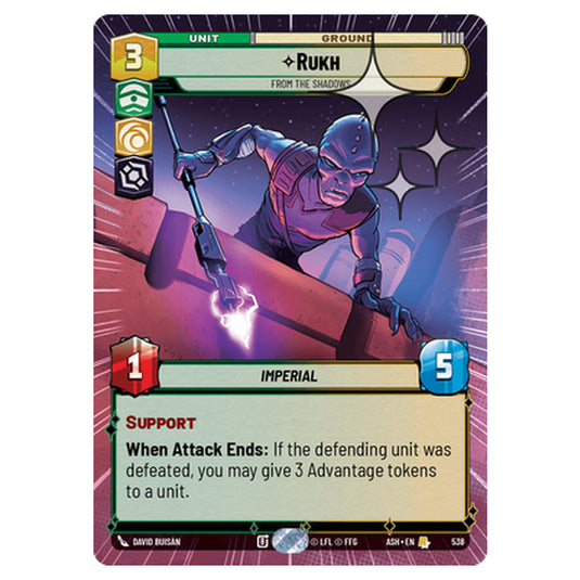 Rukh card from the Star Wars Unlimited set Ashes of the Empire
