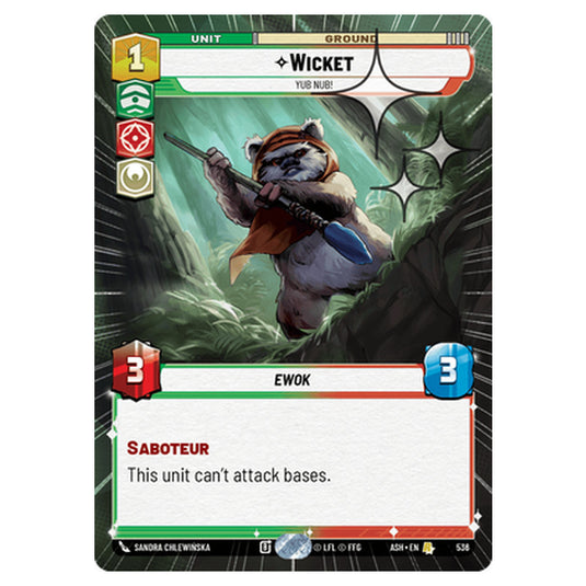 Wicket card from the Star Wars Unlimited set Ashes of the Empire