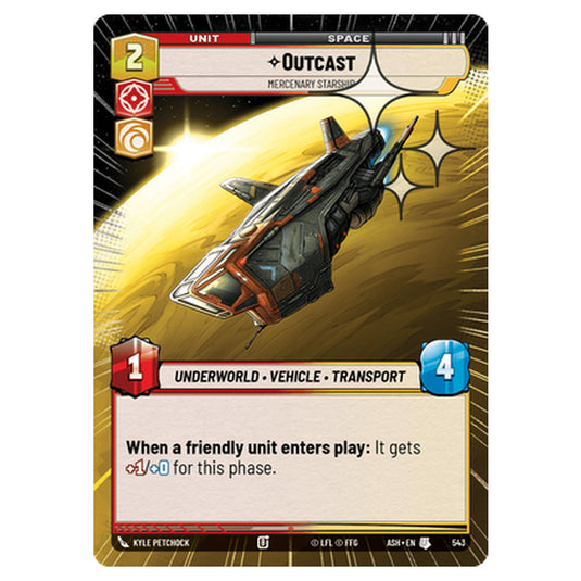Outcast card from the Star Wars Unlimited set Ashes of the Empire