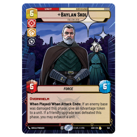 Baylan Skoll card from the Star Wars Unlimited set Ashes of the Empire