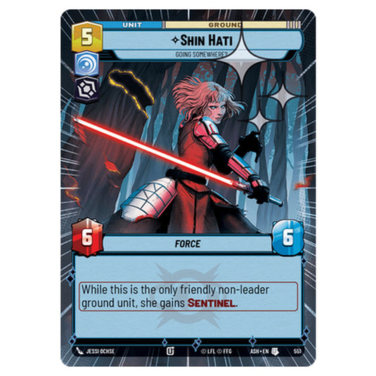 Shin Hati card from the Star Wars Unlimited set Ashes of the Empire