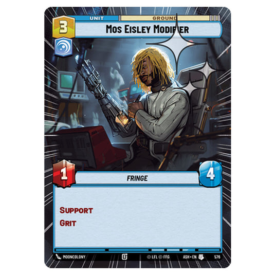 Mos Eisley Modifier card from the Star Wars Unlimited set Ashes of the Empire