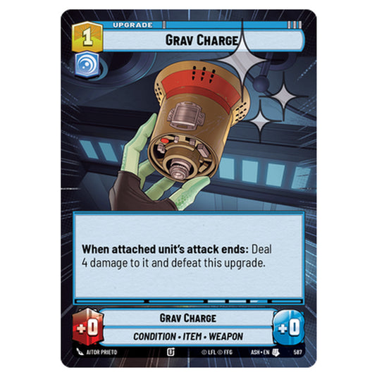 Grav Charge card from the Star Wars Unlimited set Ashes of the Empire