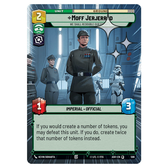 Moff Jerjerrod card from the Star Wars Unlimited set Ashes of the Empire