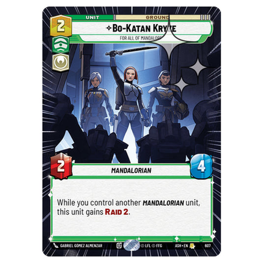 Bo-Katan Kryze card from the Star Wars Unlimited set Ashes of the Empire
