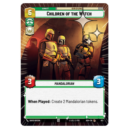 Children of the Watch card from the Star Wars Unlimited set Ashes of the Empire