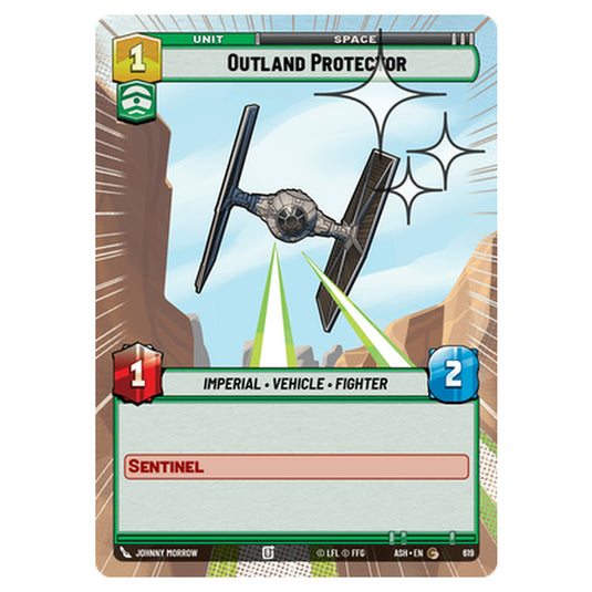 Outland Protector card from the Star Wars Unlimited set Ashes of the Empire