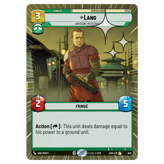 Lang card from the Star Wars Unlimited set Ashes of the Empire