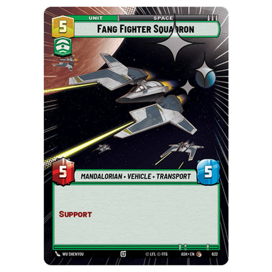 Fang Fighter Squadron card from the Star Wars Unlimited set Ashes of the Empire