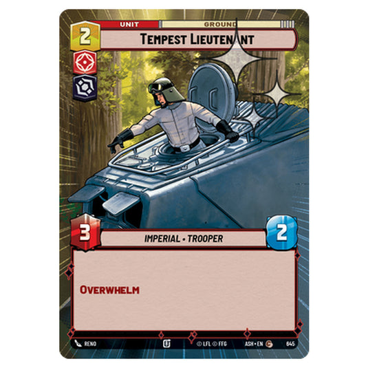 Tempest Lieutenant card from the Star Wars Unlimited set Ashes of the Empire