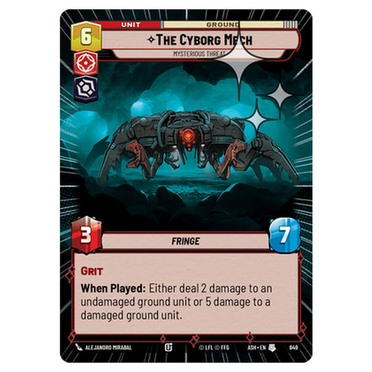 The Cyborg Mech card from the Star Wars Unlimited set Ashes of the Empire