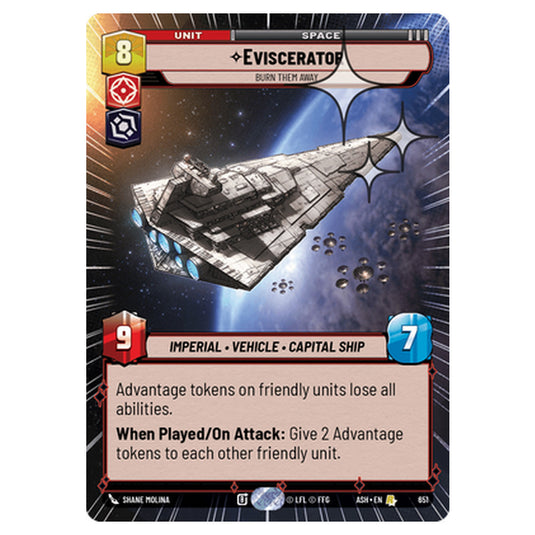 Eviscerator card from the Star Wars Unlimited set Ashes of the Empire