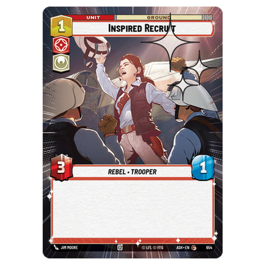 Inspired Recruit card from the Star Wars Unlimited set Ashes of the Empire